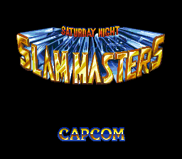 Saturday Night Slam Masters title screen for Sega Genesis
